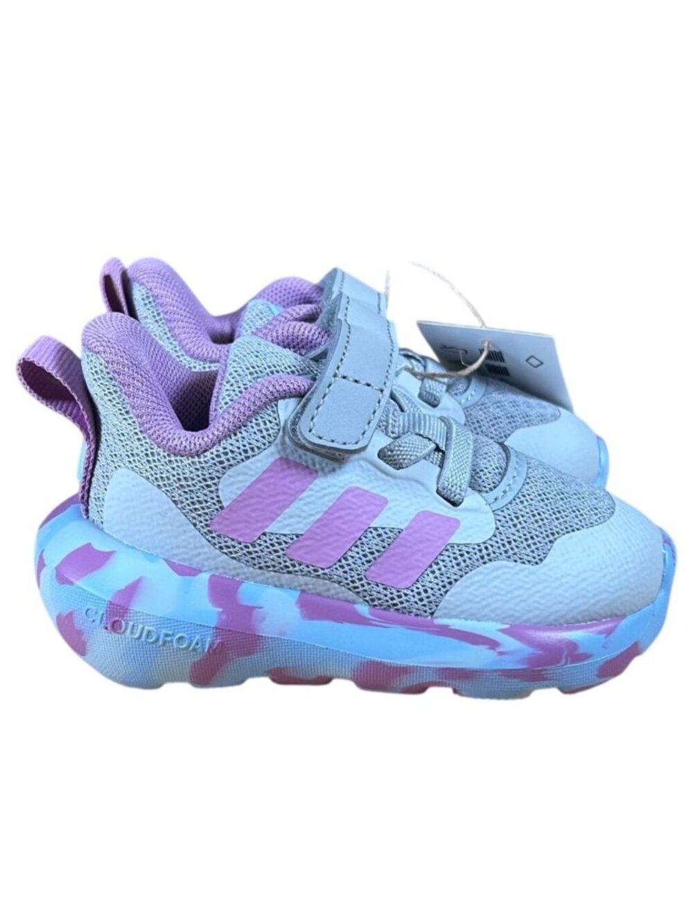 Adidas FortaRun 3.0 EL I Cloudfoam Sneakers Kids Size 4 in Pink & White NIB!